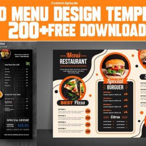 🍽️🖌️ 200+ Food Menu Design Templates🧾✨