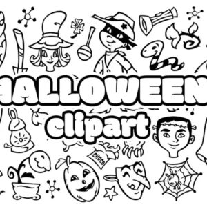 🎃 30 HALLOWEEN DOODLE CLIPART 👻