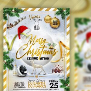 Christmas Day Party Flyer PSD Template